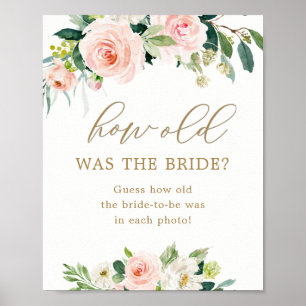 Poster Floral Chá de panela Quão Velho Era O Jogo Da Noiv