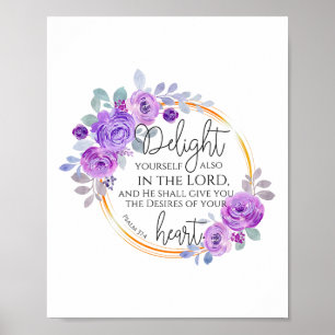 Poster Floral Christian Delight A Si Mesmo No Senhor Bibl