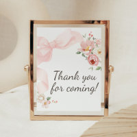 Floral Coquette Baby in Bloom Obrigado por vir