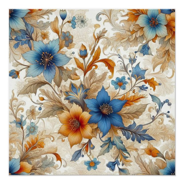 Pôster Floral Design 2 - AI - Trabalho de arte (Frente)