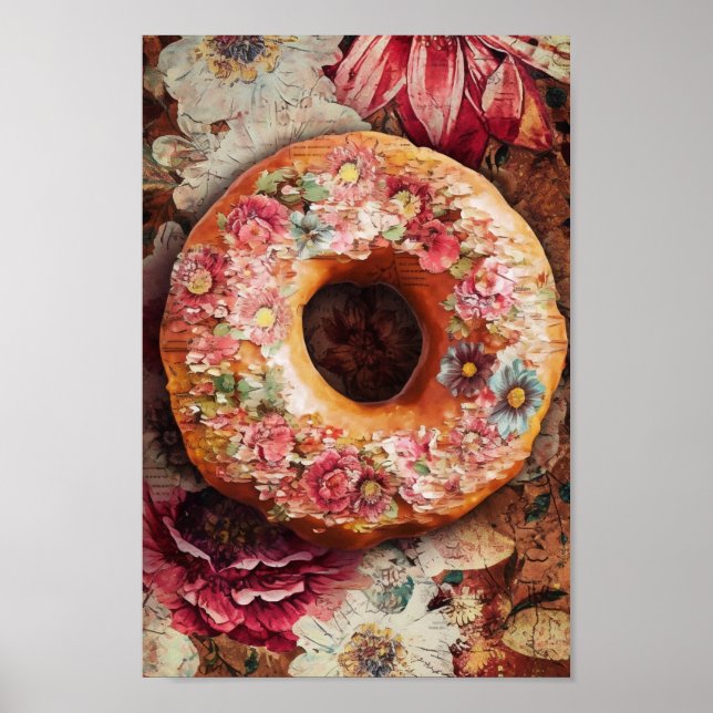 Poster Floral Doughnut (Frente)