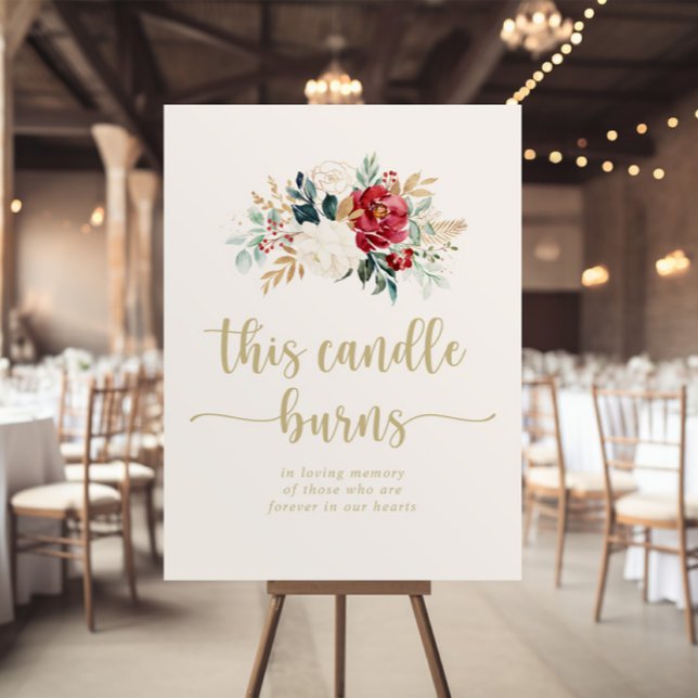 Poster Floral Dourado Clássico Este Sinal De Vela Queima (Criador carregado)