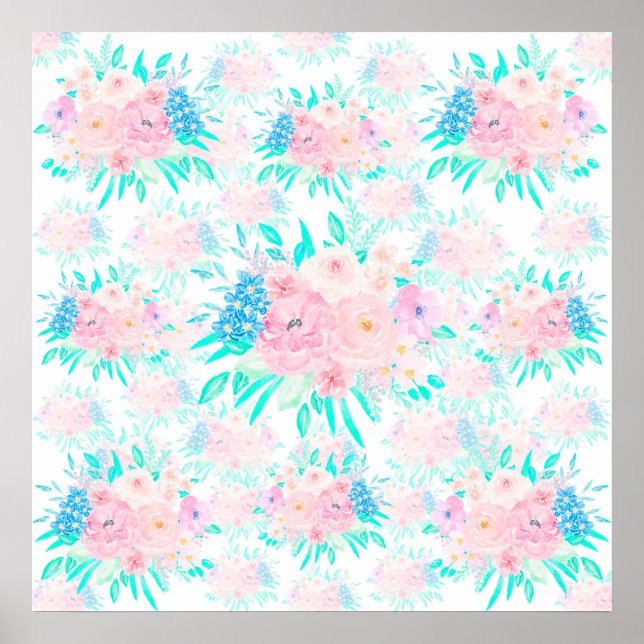 Poster Floral Elegante Blush Pink (Frente)