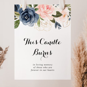 Poster Floral Elegante De Inverno Este Sinal De Velas Que
