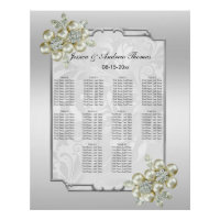 Floral Gem, Silver Enquadrado