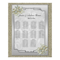 Floral Gem Silver Enquadrado, Dourado e Silver Cas