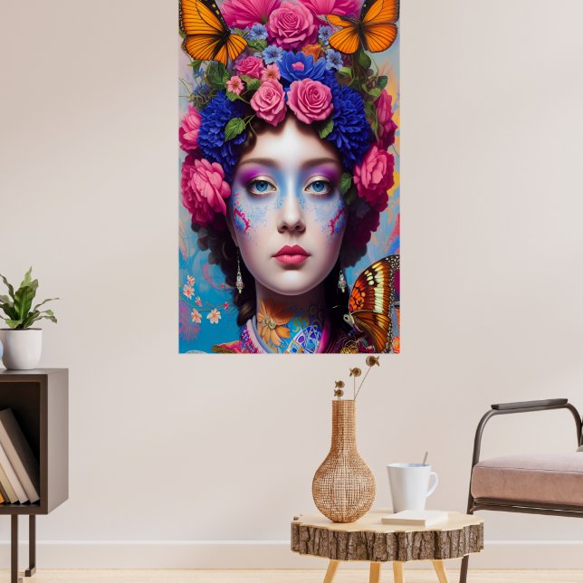 Poster Floral hair princess (Sala de Estar 3)
