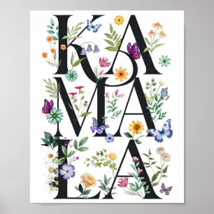 Poster Floral Kamala Botanical Kamala Harris 2024 Madam P