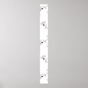 Poster Floral, Leite Branco, Romance - Sinal de Pedestal