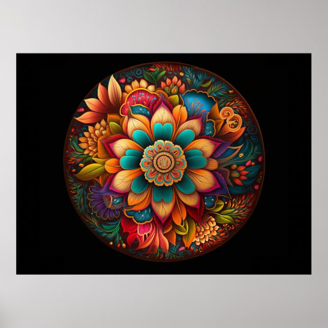 Poster Floral Mandalas (Frente)