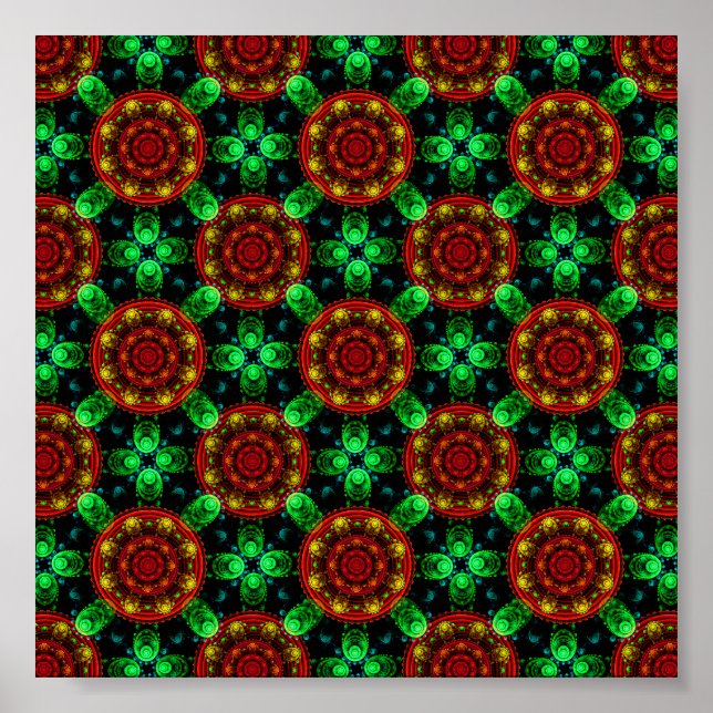 Poster Floral Modern Boho Elegant Abstract Pattern #504 (Frente)