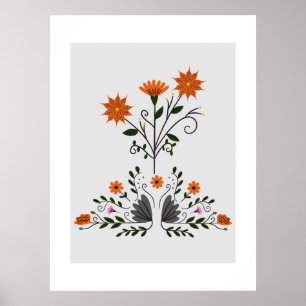 Poster Floral Moderno Contemporâneo
