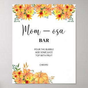 Poster Floral outono Mon-osa bar