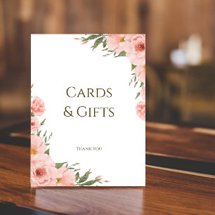 Poster Floral Personalizável de Pêssego de Aquarel