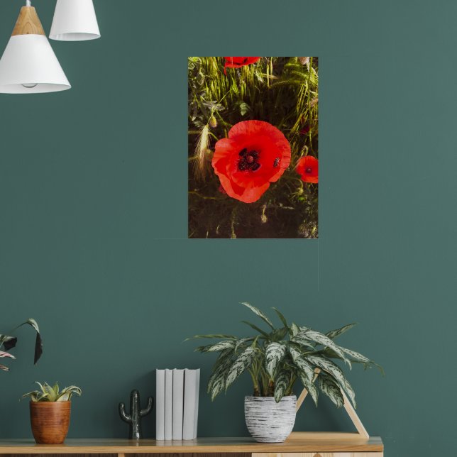 Poster Floral Poppy Dreamer – Botanical Fantasy Art  (Sala de Estar 1)
