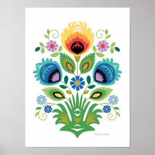 Poster Floral Primavera Wycinanki Polonês