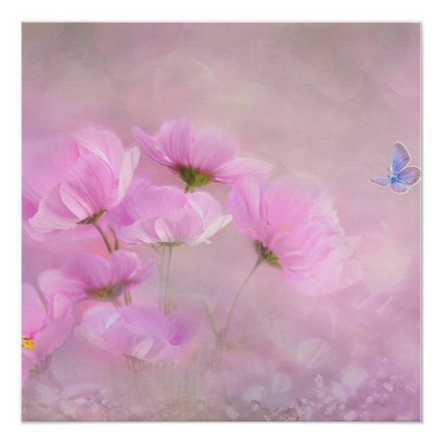 Pôster Floral Rosa (Frente)