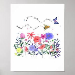Poster Floral Sutil Anti Trump Democrata Liberal