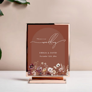 Poster Floral Terracotta Arch Wedding