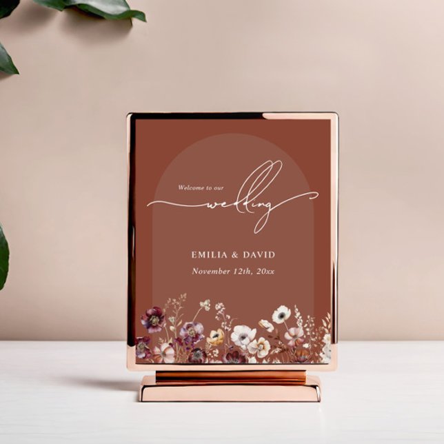 Poster Floral Terracotta Arch Wedding (Criador carregado)