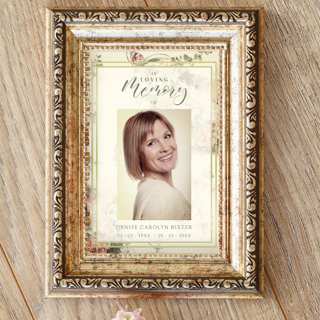 Poster Floral Vintage Romântica Funeral (Criador carregado)