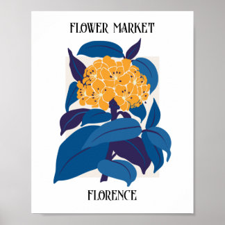 Poster Florença editável de mercado de flores
