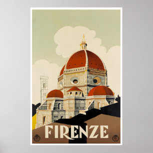 Poster Florença Itália Arte Firenze Cartaz de Viagem Ital