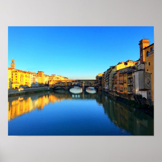 Poster Florença, Itália - Ponte Vecchio (Frente)