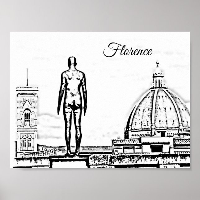 Poster Florence Duomo Black & White Gormley (Frente)