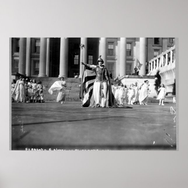 Poster Florence F. Noyes como "Liberdade" em pageant de s (Frente)