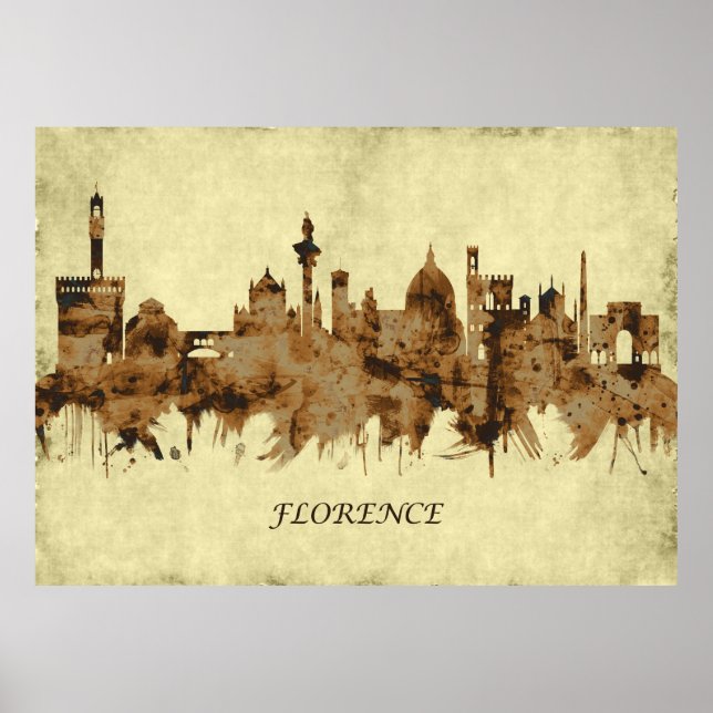 Poster Florence Itália Cityscape (Frente)