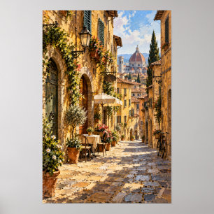 Poster Florence Itália Duomo Arte de Rua Cidade Antiga