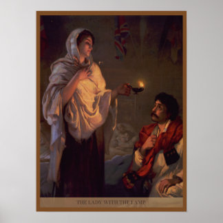Poster Florence Nightingale Lady com a lâmpada