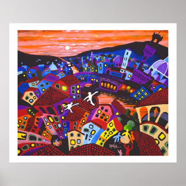 Pôster Florence Rooftops (Frente)