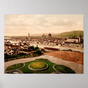 Poster Florence Tuscany Itália 1897