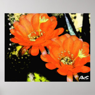 POSTER FLORES ALARANJADAS