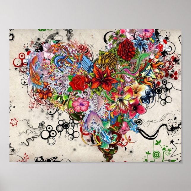 Pôster Flores Artísticas (Frente)