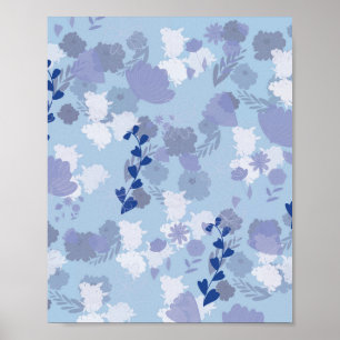 Poster Flores Azuis