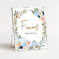 Flores Azuis de Outono Favoritos de Chá de fraldas