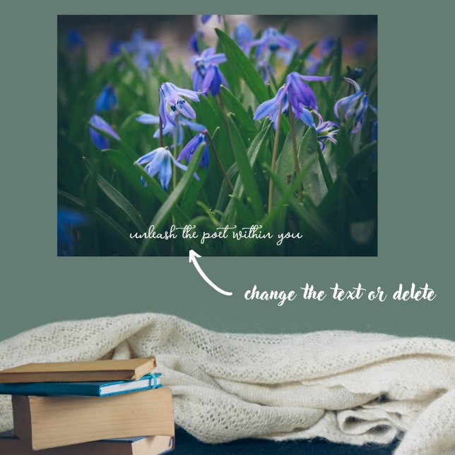 Poster Flores azuis no primavera (Criador carregado)