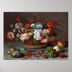 Poster Flores - Balthasar van der Ast Cartaz de Arte Fina