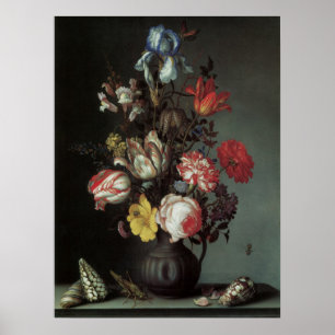 Pôster Flores Barrocas Vintage de Balthasar van der Ast