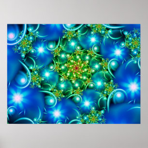 Poster Flores Blue Star