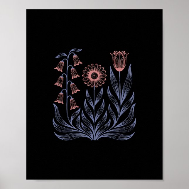 Poster Flores Boho Sutis Anti Trump  (Frente)