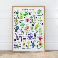 Flores Botânicas Cutas Alphabet Baby Nursery