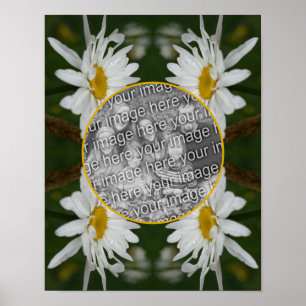Poster Flores Brancas Criam sua própria foto