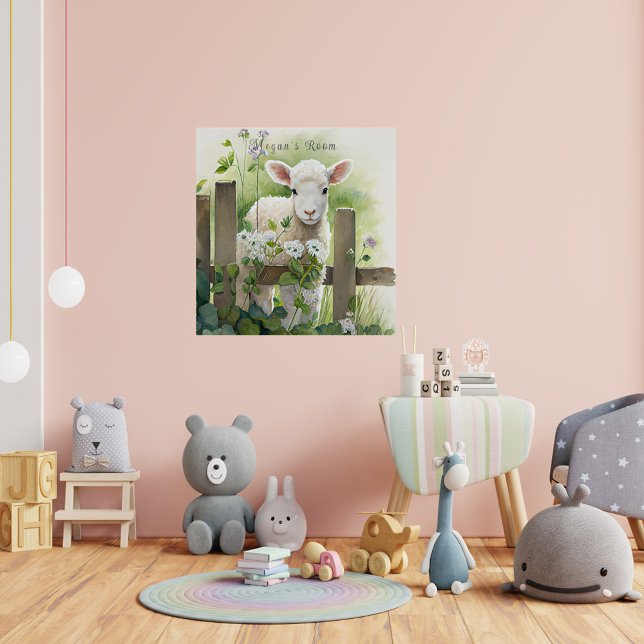 Poster Flores brancas de pintura por aquarela bonito (Criador carregado)