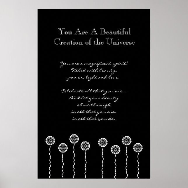 Pôster Flores brancas Inspiration V002 (Frente)