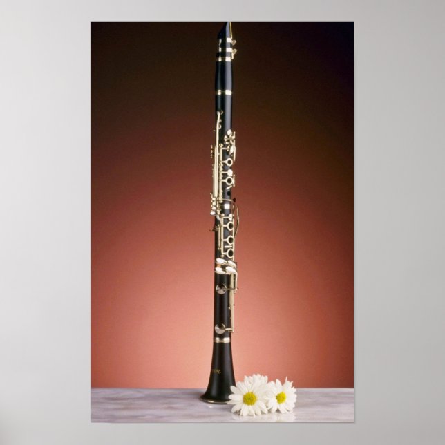 Poster Flores Clarinet brancas (Frente)