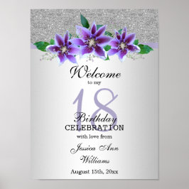 Poster Flores Clássicas Silver & Clematis 18º Aniversário